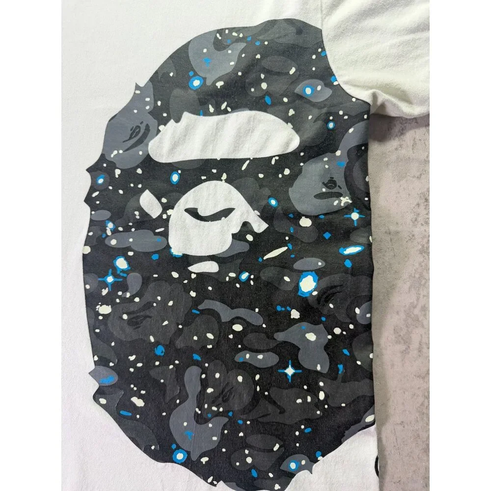 BAPE Space Camo Side Big Ape Head Tee White XL